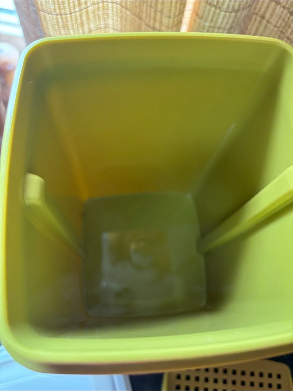 Vintage green Tupperware pickle keeper